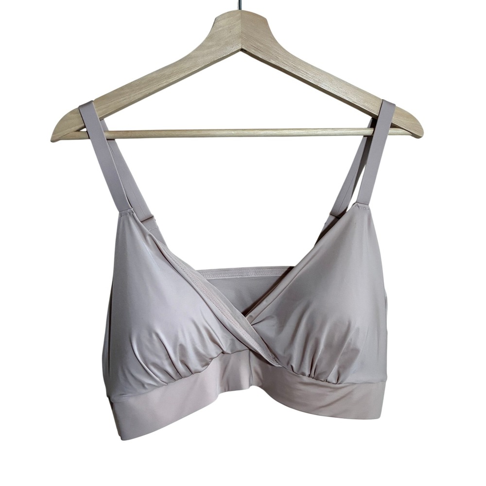 Torrid Surplice Wireless Bralette Size 2 Rose Dust Pink Womens Microfiber Bra